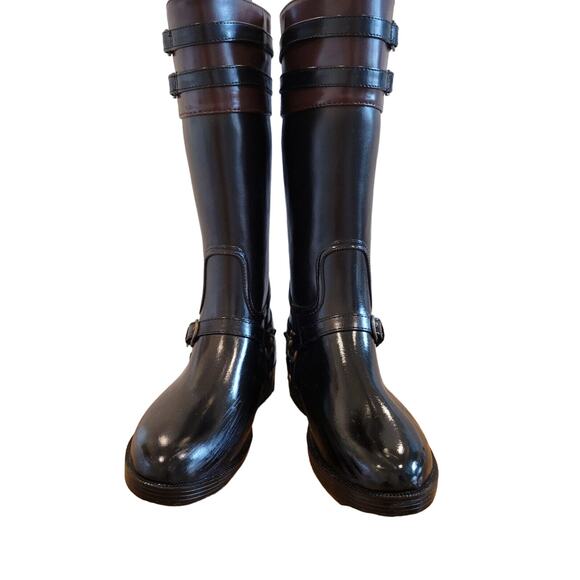 Chooka Signature Rain Riding Boots Tall Rubber Black Size US 6 Women's - Picture 1 of 9